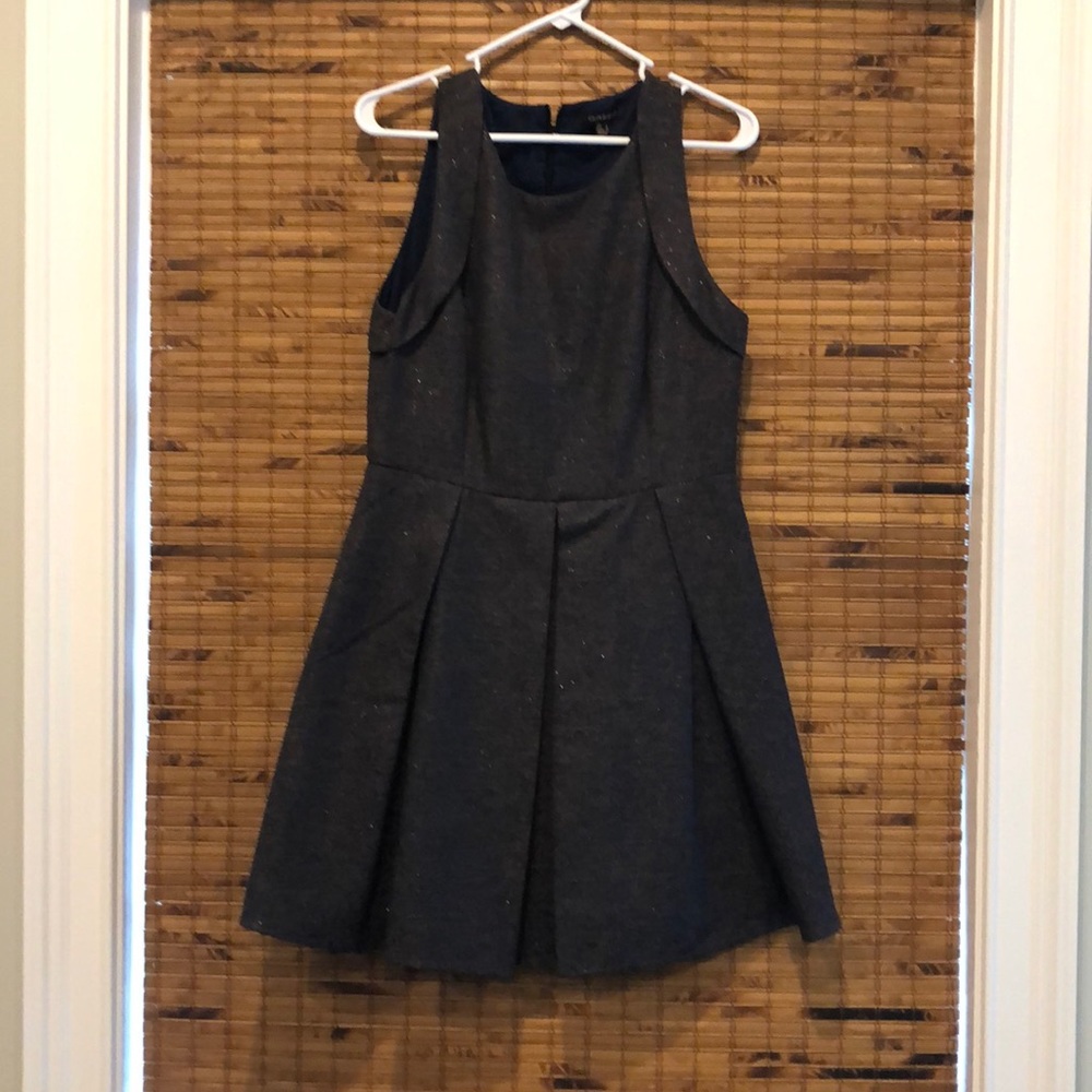 Color block navy dress
